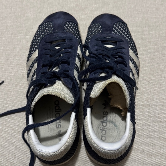 Adidas Gazelle Primeknit Sneaker-Mens 7.5-Blue/White-GUC - Picture 11 of 16